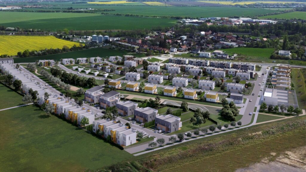 Moderní rezidenční výstavbu projektu Domy Bílý Vrch v Horních Počernicích od developera Konhefr.cz