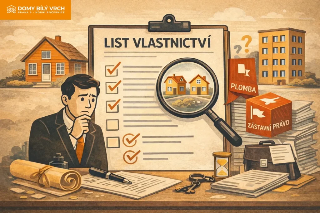 List vlastnictví při koupi domu nebo bytu – kontrola vlastníka, zástavního práva, věcného břemene a plomby